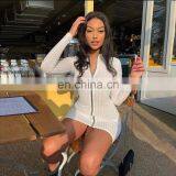 Hot Selling Zip up Rib Fabric Good Quality Full Bodysuits For Women Adults thumbnail-1