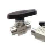 Stainless Steel High Pressure 1/4" Miniature Ball Valve FNPT,MNPT thumbnail-2