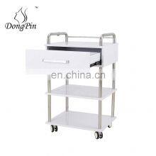 White Stainless Steel Lockable Salon Trolley Trolley Carts for Beauty Salon thumbnail-3