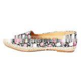 Lady Linen Flat Shoes Spring Flower Canvas Espadrilles Shoes thumbnail-4