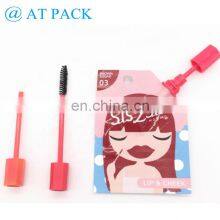 Custom Printed Makeup Cosmetic Spout Pouch Mascara and Lip Spout Packaging Bag With Brush thumbnail-3