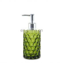 Glass Bathroom Accessories Sets of 6 Pcs With Glass Lotion Dispenser Green Color Bathroom Sets thumbnail-3