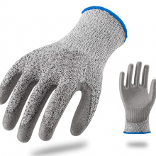 Cut Resistant Level 5 HPPE Liner PU Coated Anti Cut Gloves With EN388 4543C Bagloves thumbnail-3