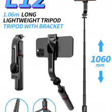L12   multi-functional reinforcement bracket Bluetooth tripod selfie stick (1060mm)