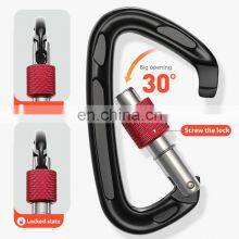 JRSGS Wholesale 24KN Outdoor Custom Logo Shaped Climbing Snap Hook Aluminum Carabiner Hooks S7101B thumbnail-4