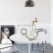 Modern Porcelain Vases Wedding Decorative Handmade Art Porcelain White Nature Nordic Irregular Flower Ceramic Vase thumbnail-5