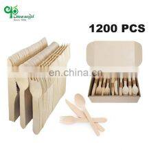 Yada 100% Biodegradable Multifunction Custom Logo Wooden Dessert Biodegradable Disposable Wooden Cutlery thumbnail-5