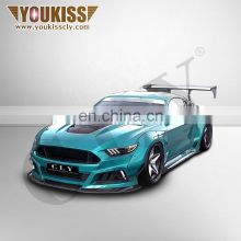 Factory Directly Sale Car Parts Body Kits For Ford Mustang Robot Front Rear Car Bumper with Grille Hood Front Lip Side Skirt