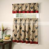 2 TIERS AND 1 VALANCE 3PIECE SET KITCHEN CURTAIN