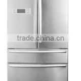 French door side by side refrigerator with ice maker