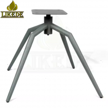 Grey Steel Tapered Iron Slant Mechanism Swivel Chair Base Pitched Spider Design Furniture Legs thumbnail-5