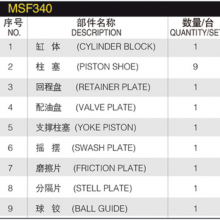 Hydraulic Piston Pump Spare Parts MS340 PVA150 Hydraulic Piston Pump Motor Parts With Kayaba Pump Spare Repair Kit thumbnail-2