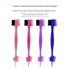 Hot-Selling Multi-Functional Eyebrow Hairline Cleaning Brush Makeup Comb Beauty Tool for Home Use Plastic Handle thumbnail-3