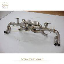 304 Stainless Steel Cat-Back Exhaust System for Audi A1/A6 A7 C8/ R8 V8 MK1 High Performance Exhaust Electronic Valve With Tips thumbnail-5