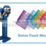 Double Eyelet Electronic Plastic Button Punching Machine with the button automatic feeding