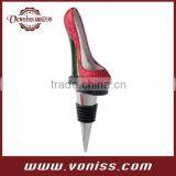 High Heel Sparkly Shoe Wine Bottle Stopper,Wine Champagne Saver Vacuum Wine Pump Sealing Preserver thumbnail-1