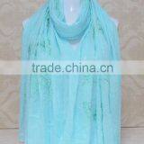 New Style Sequin Leaf Pattern Cotton Fashion Woman Embroidered Shawls thumbnail-4