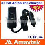 Better Service and Active Support 3 Port Car USB Charger With Cable and Air Purifier for USB Interface Devices thumbnail-2