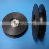 CNC machining black Nylon polyamide PA6 pulley wheels with bearings                        
                                                Quality Choice