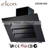 CE GS Approved 90cm Full Automatic Open Black Glass Kitchen Fan Hood