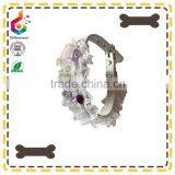White Lace PU Dog Collar thumbnail-1