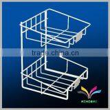 China Supplier High Best Selling Good Quality Durable Table Counter Metal Wire Wine Bottle Antique Decorative Glass Wall Shelf thumbnail-6
