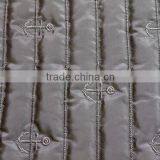 Fashion Polyester Stripe Embroidered Thermal Padded Fabric With Quilting for Down Coats/jacket thumbnail-2