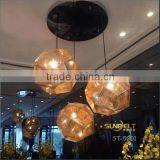 ST-5001 Sunbelt Engraved stainless steel light pendant,chrome pendant light,stairs pendant light.