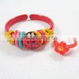 Multi-color Plastic Bracelet Ring Bangle Finger Ring Jewelry Set for Kids