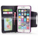 2 in 1 Wallet Leather Cell Phone Case for Iphone 6 Plus thumbnail-1