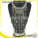 Long Silver Multilayer Tassel Coin Necklace, Coin Holder Necklace thumbnail-1