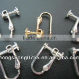 unpierced screw back earring clip on earring with screw, earring findings