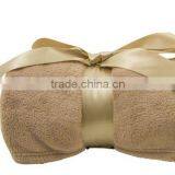 Super Soft Thick Coral Fleece Blanket With Silk Ribbon Great for Promotional Gift thumbnail-2