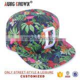 Wholesle Cheap Custom Embroidery Flat Brim Floral Snapback Hat Custom thumbnail-6