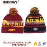 Winter Jacquard New Design Acrylic Beanie Hats With Top Ball thumbnail-1