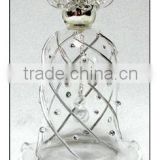 Decorative Clear and Diamond Hanging Glass Bell with Angle Top
