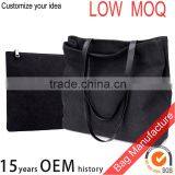 Custom Lady Tote Handbags With Leather Handle thumbnail-6