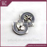 Round Shaped Metal Turn Lock, Black Metal Handbag Lock thumbnail-1