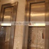 Hotel interior design Elevator doors with colored Etching stainless steel sheets