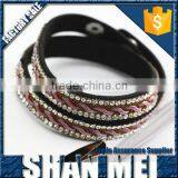 Double Layer Pink Korean Velvet Bracelets for Women thumbnail-6