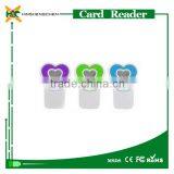 Hot Sell Micro Heart Shape Usb Card Read, Erall in One Usb 2.0 Card Reader Driver