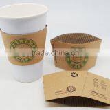 100% Eco-friendly Cup Sleeve in Paper With Custom Logos thumbnail-1