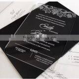 2015 New Arrival Lucite Invitations With Silkscreen Logo