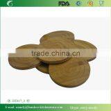 Xingyuan Bamboo All Natural Round Bamboo Coaster, Set of 6 in Holder thumbnail-4