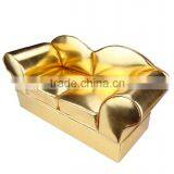 Chinese Factories Wholesale Custom High-grade PU Leather Watch Box, Golden Gift Box