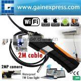 HD Waterproof 3M IPad IPhone IOS Android WiFi Inspection 8.5mm Camera Borescope Snakescope Endoscope 3 Meter Flexible Cable thumbnail-1