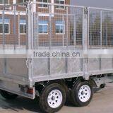 Fully Hot Deep Galvanized Tipping Trailer 3 Ton ,dump Wagon, Tandem Axles With Battary Oil Tank and Wire Mesh Fence thumbnail-4