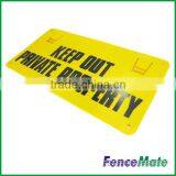 Electric Fence Plastic Warning Sign With Pre-Drilled Holes thumbnail-2