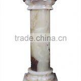NEW ARRIVAL LIGHT GREEN ONYX COLUMNS PILLARS CARVED TOP thumbnail-3