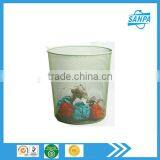China Hot Sales Fancy White Metal Mesh Engraving Waste Bin thumbnail-1